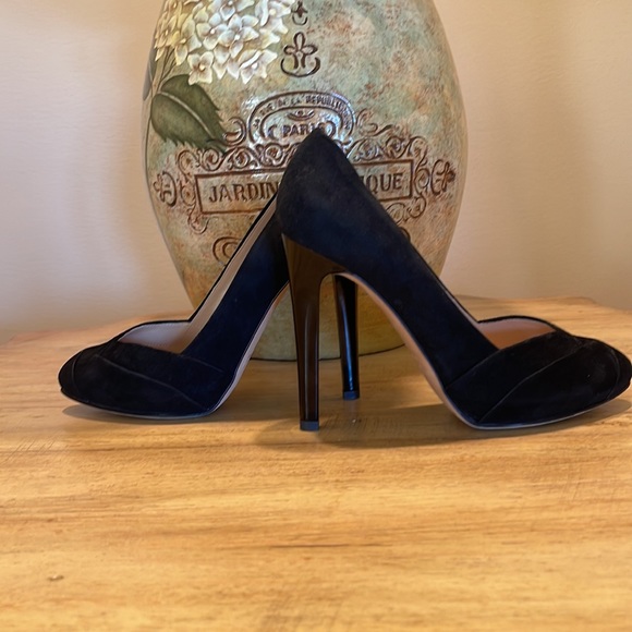 EUC GIUSEPPE ZANOTTI VERO CUOIO BLACK SUEDE LEATHER CLASSIC ITALY PUMPS U.S. 6 - Picture 14 of 15